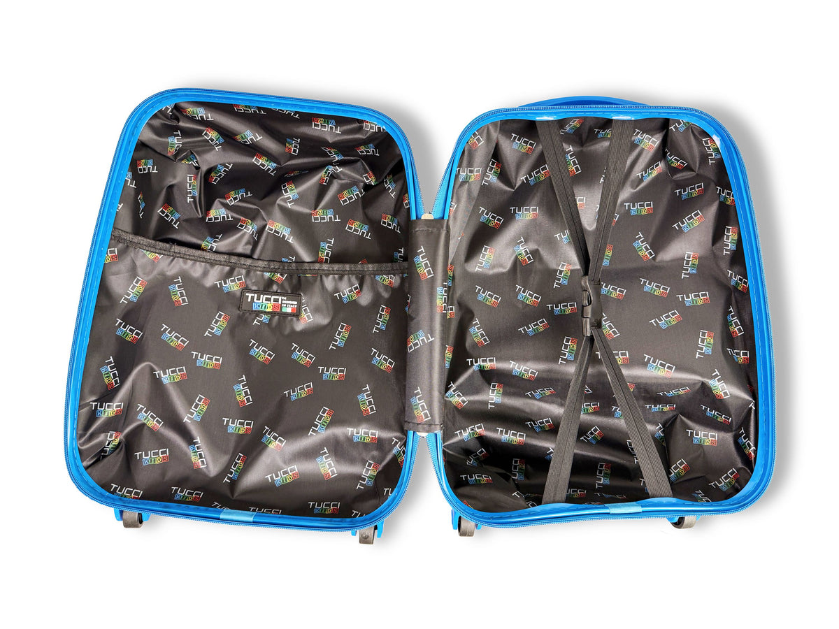 Children's Blue Animal Print Suitcase - Image 6
