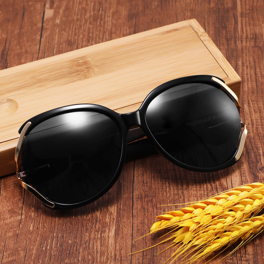 Eco Ebony Wood Sunglasses Round Shape Brown Frame - Image 8