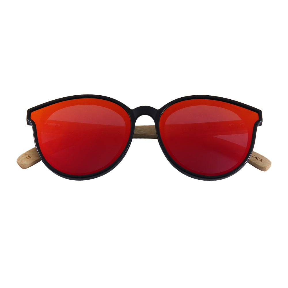 TUCCI Prestige Sunglasses 58-20-150 Brown Bamboo Cat-Eye Frame - Image 4