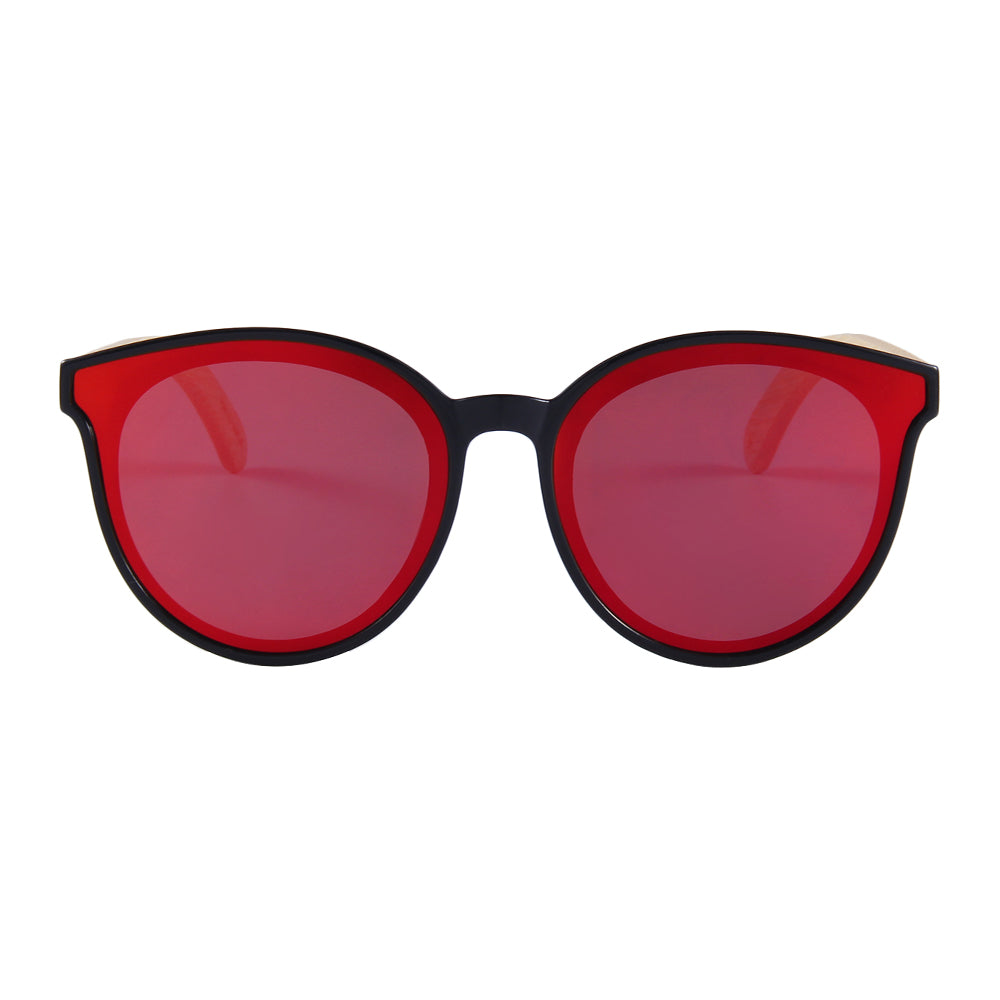 TUCCI Prestige Sunglasses 58-20-150 Brown Bamboo Cat-Eye Frame - Image 1
