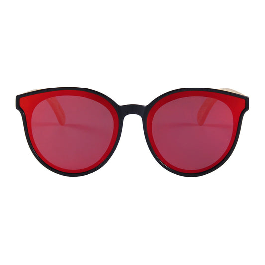 TUCCI Prestige Sunglasses 58-20-150 Brown Bamboo Cat-Eye Frame - Image 1