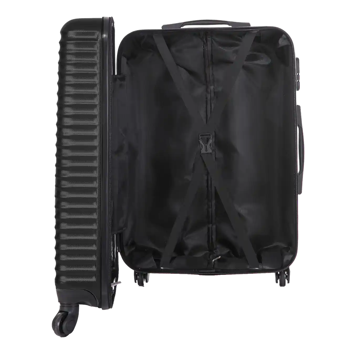 TUCCI Italy TRAVOLA 3-Pc Hardside Spinner Luggage Set (20/24/28") - Black