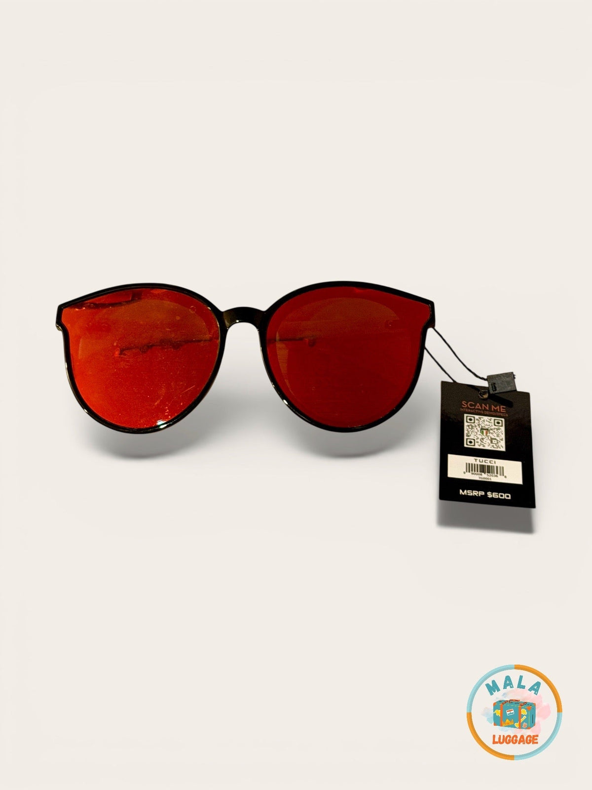 TUCCI Prestige Sunglasses 58-20-150 Brown Bamboo Cat-Eye Frame - Image 5